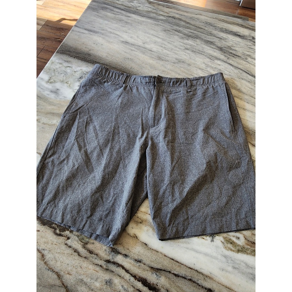 Under Armour Mens Gray Heathered Performance Golf Shorts Size 38 9" Inseam